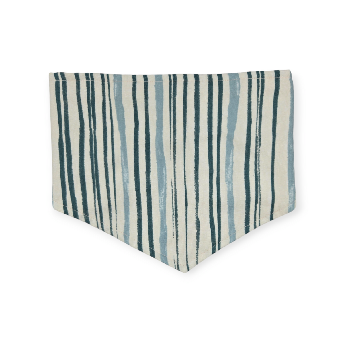 Vintage Milk & Cookies/Green Stripe Tie-on Bandana (Medium)