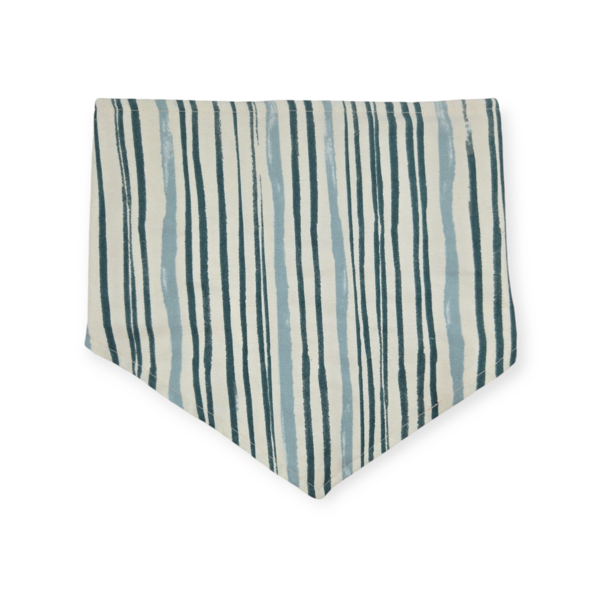 Vintage Milk & Cookies/Green Stripe Tie-on Bandana (Large)