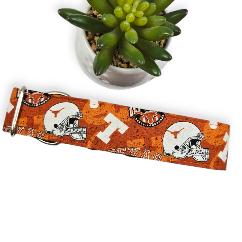 Longhorns Dog Collar (Large, 1.5" wide)