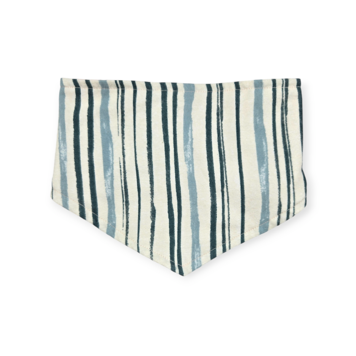 Vintage Milk & Cookies/Green Stripe Tie-on Bandana (Small)