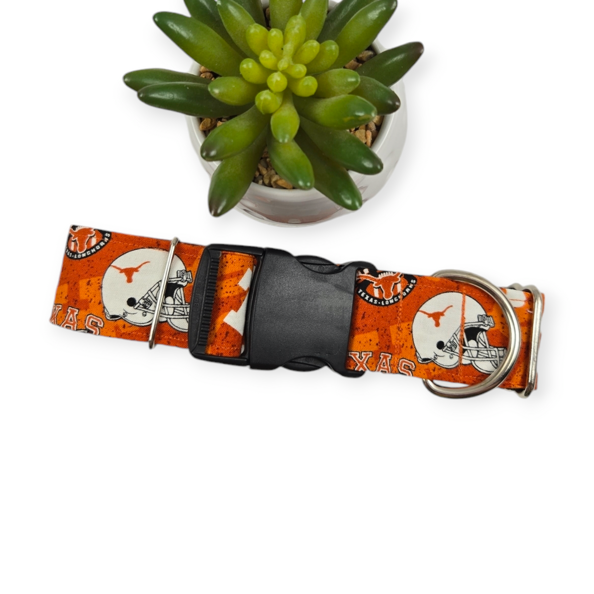 Longhorns Dog Collar (Large, 1.5" wide)