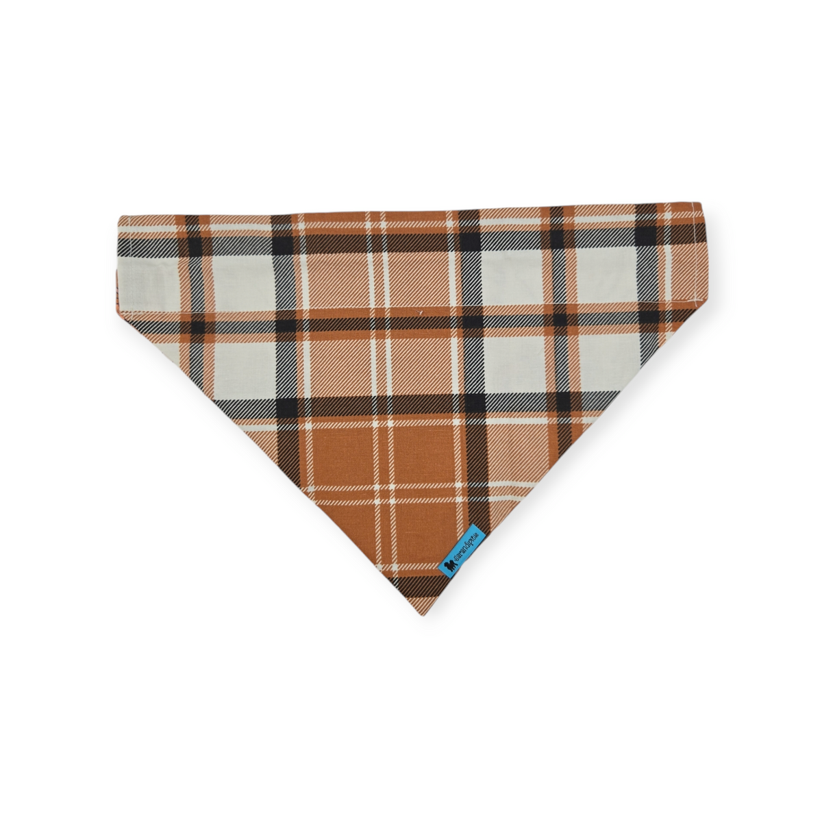 Cowboy Halloween/Burnt Orange Plaid Slide-on Bandana (Large)