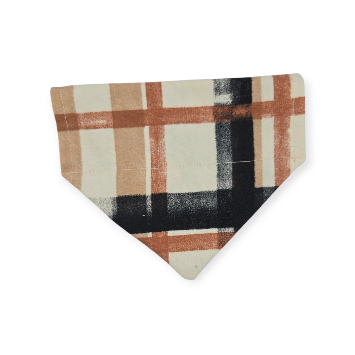 Halloween Witchy Dogs/ Brown Fall Plaid Reversible Slide-on Bandana (X-Small)