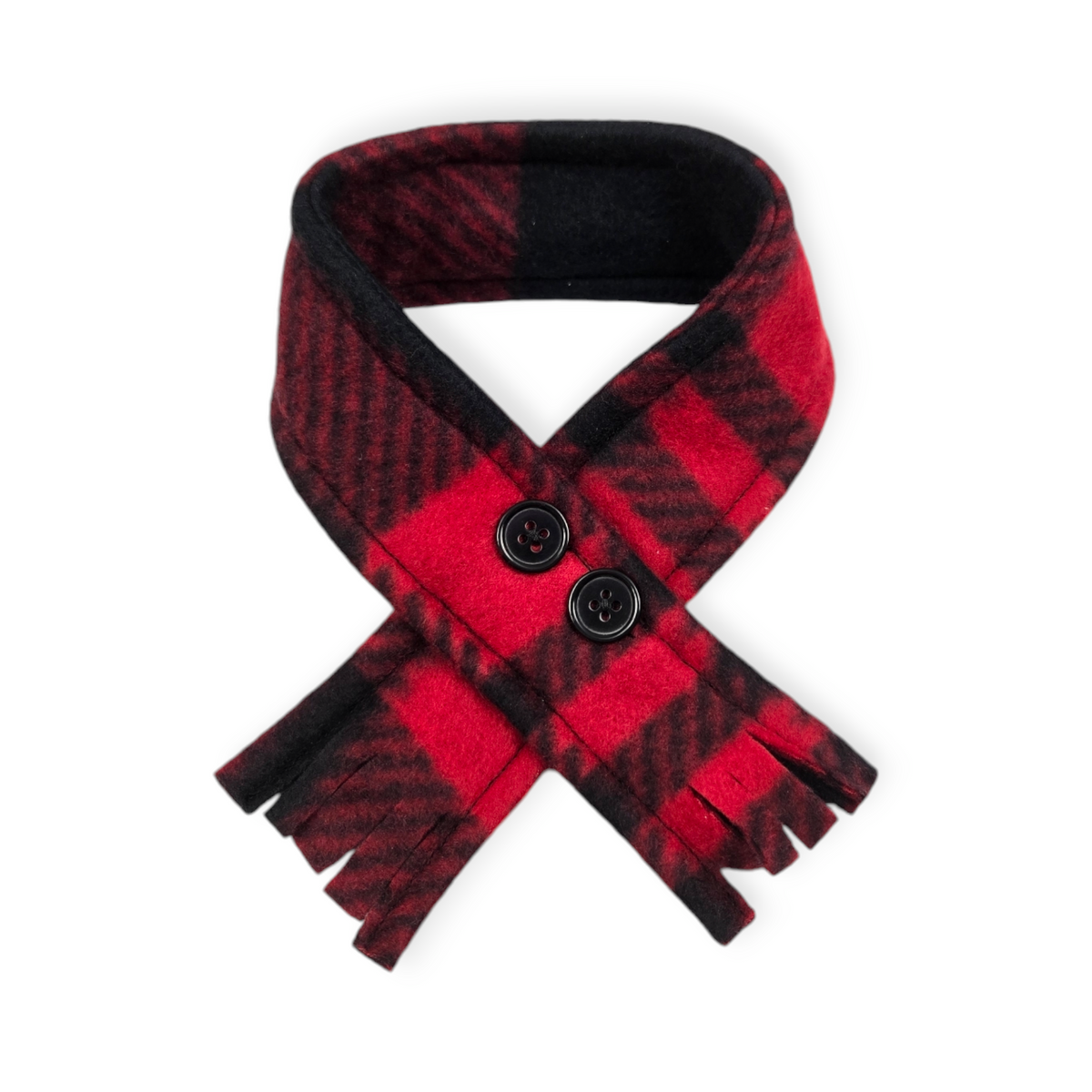 Red Luke Plaid Fleece Scarf (11" opening)