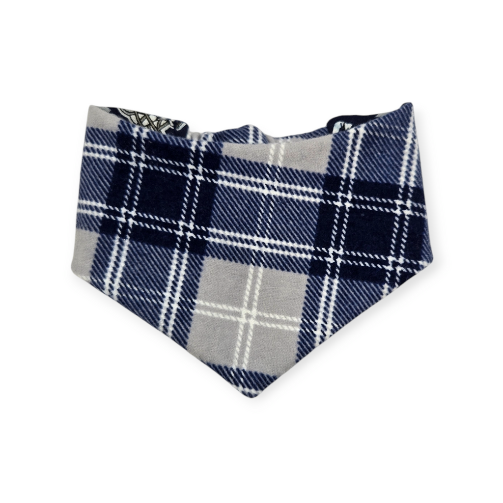 Cowboys/Dallas Plaid Reversible Slip-on Scrunchie Bandana (X-Small)