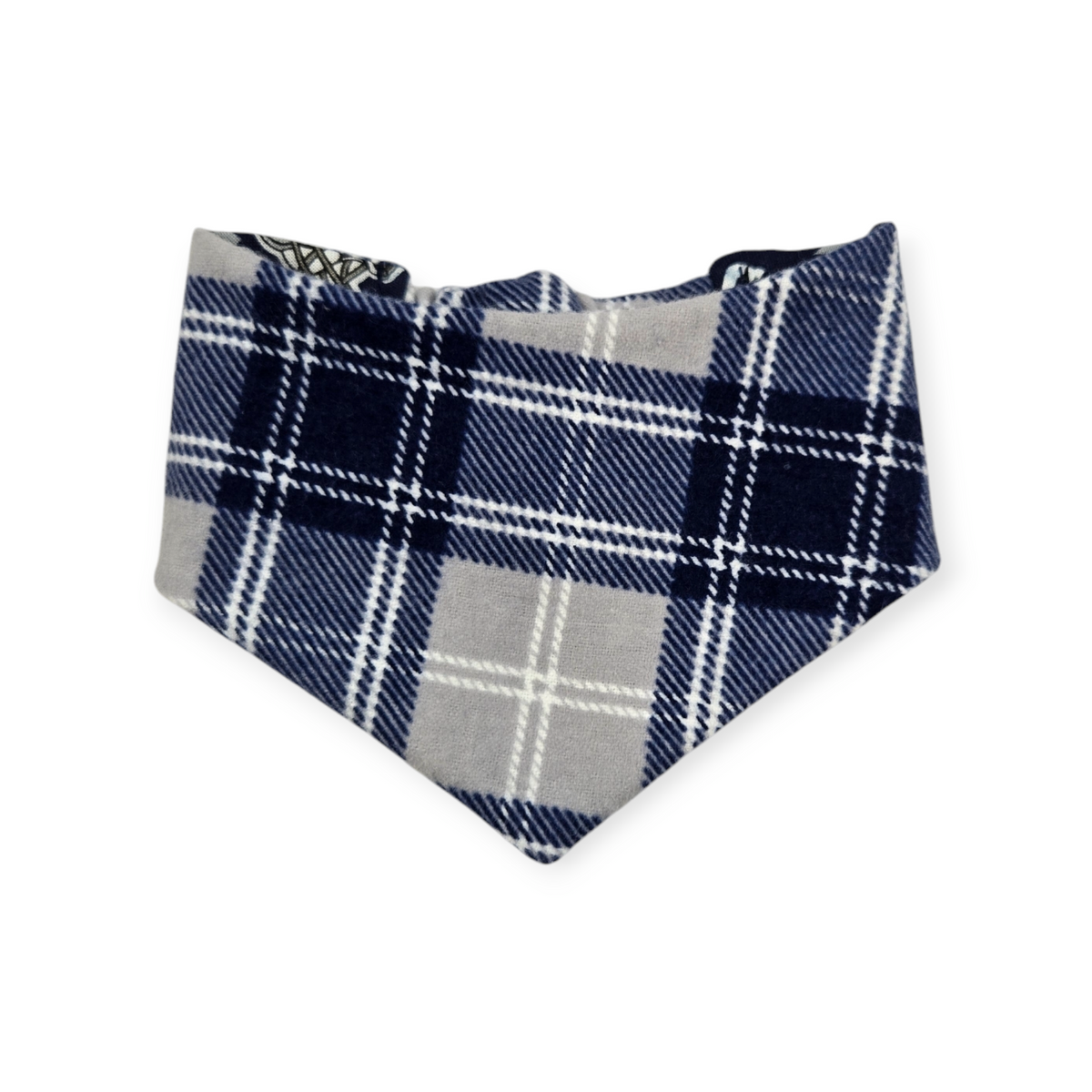 Cowboys/Dallas Plaid Reversible Slip-on Scrunchie Bandana (X-Small)