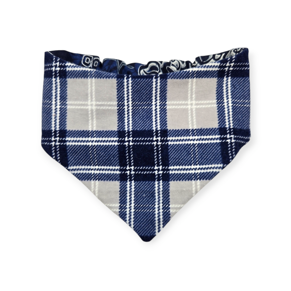 Cowboys/Dallas Plaid V2 Reversible Slip-on Scrunchie Bandana (Small)