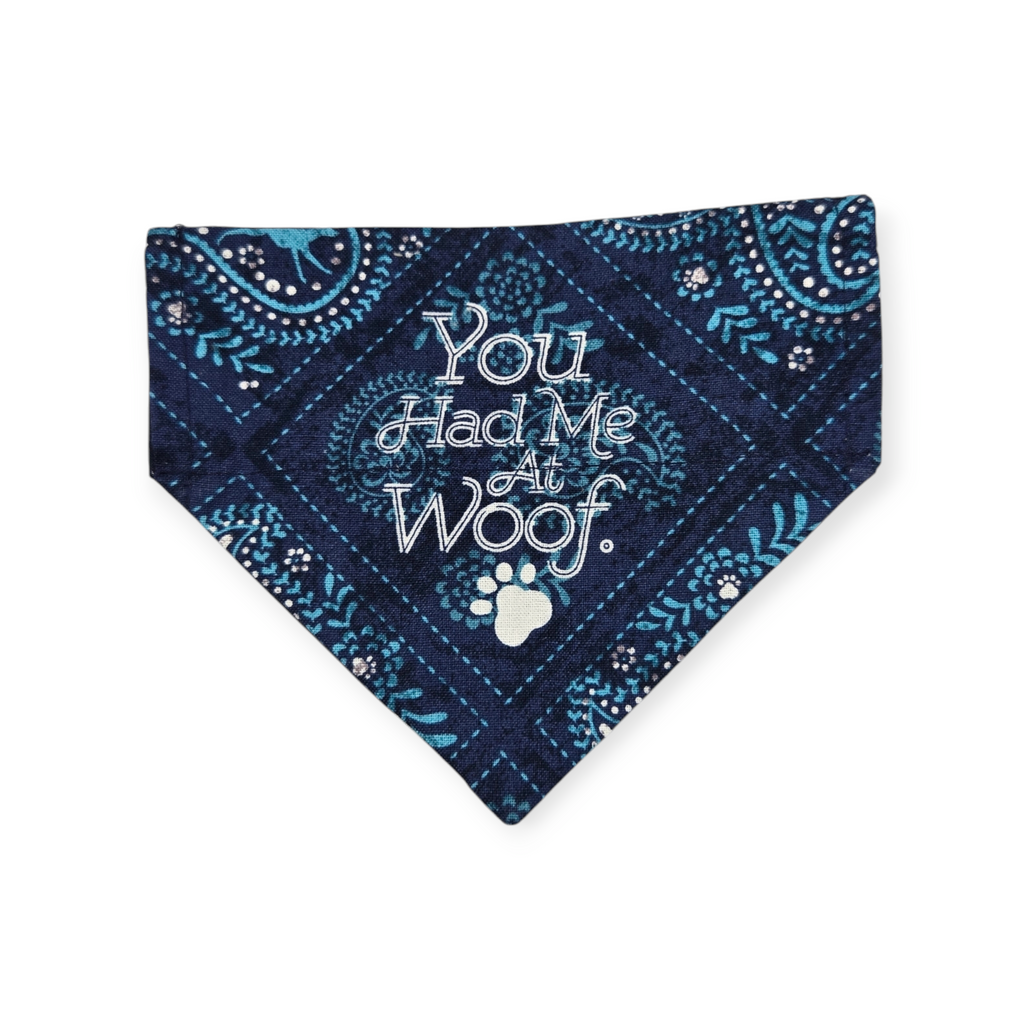 Cowboys/ Woof Reversible Slide-on Bandana (X-Small)