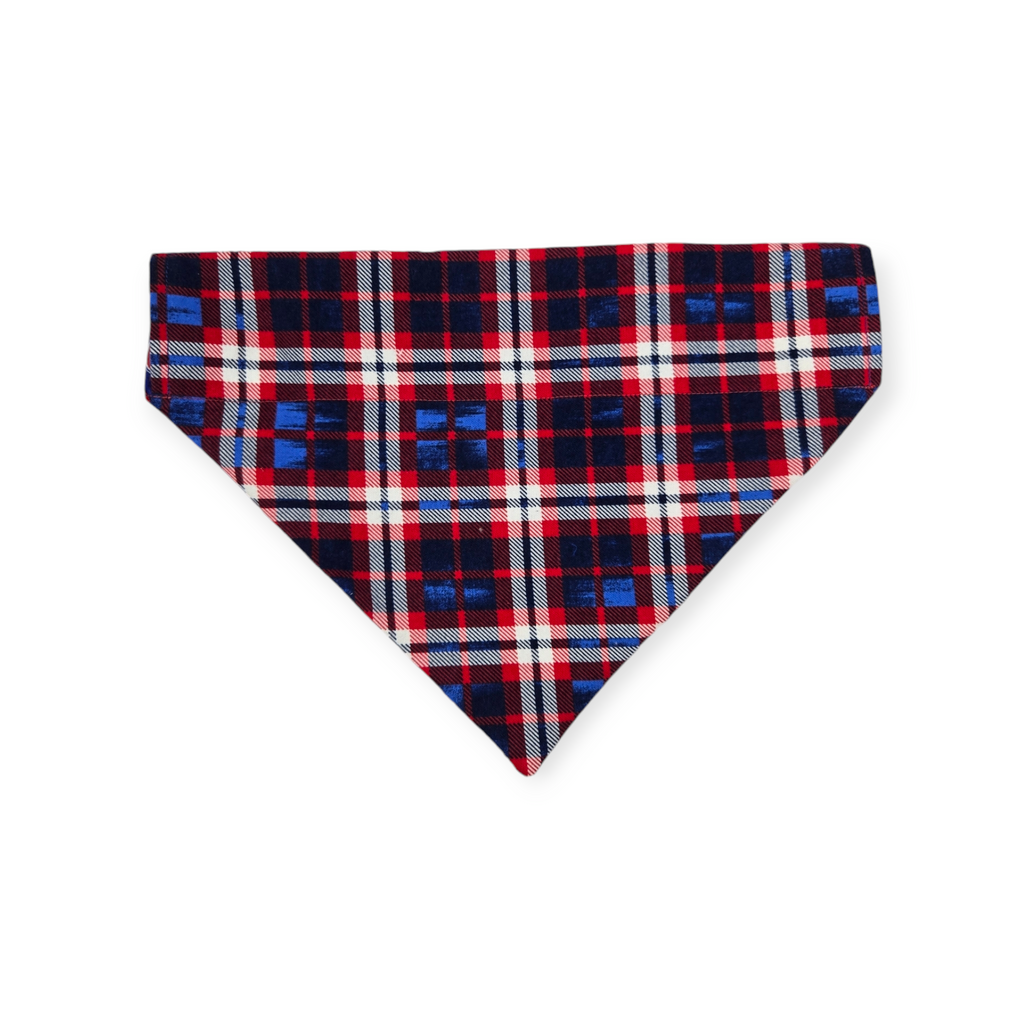 Rangers/Patriotic Plaid Reversible Slide-on Bandana (X-Large)
