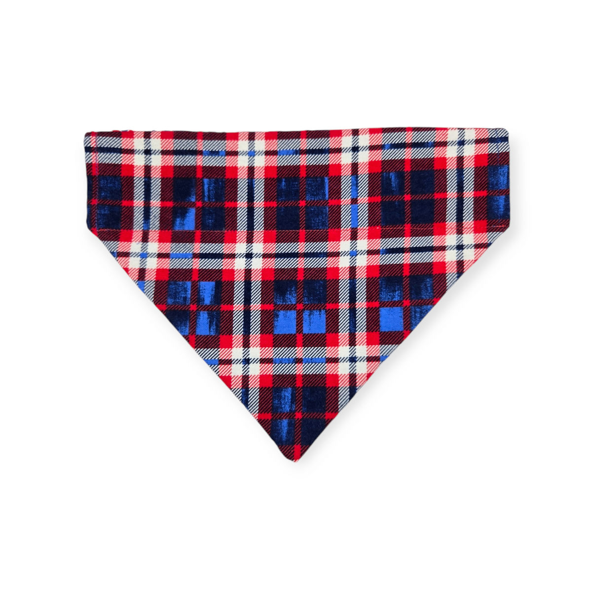 Rangers/Patriotic Plaid Reversible Slide-on Bandana (Small)
