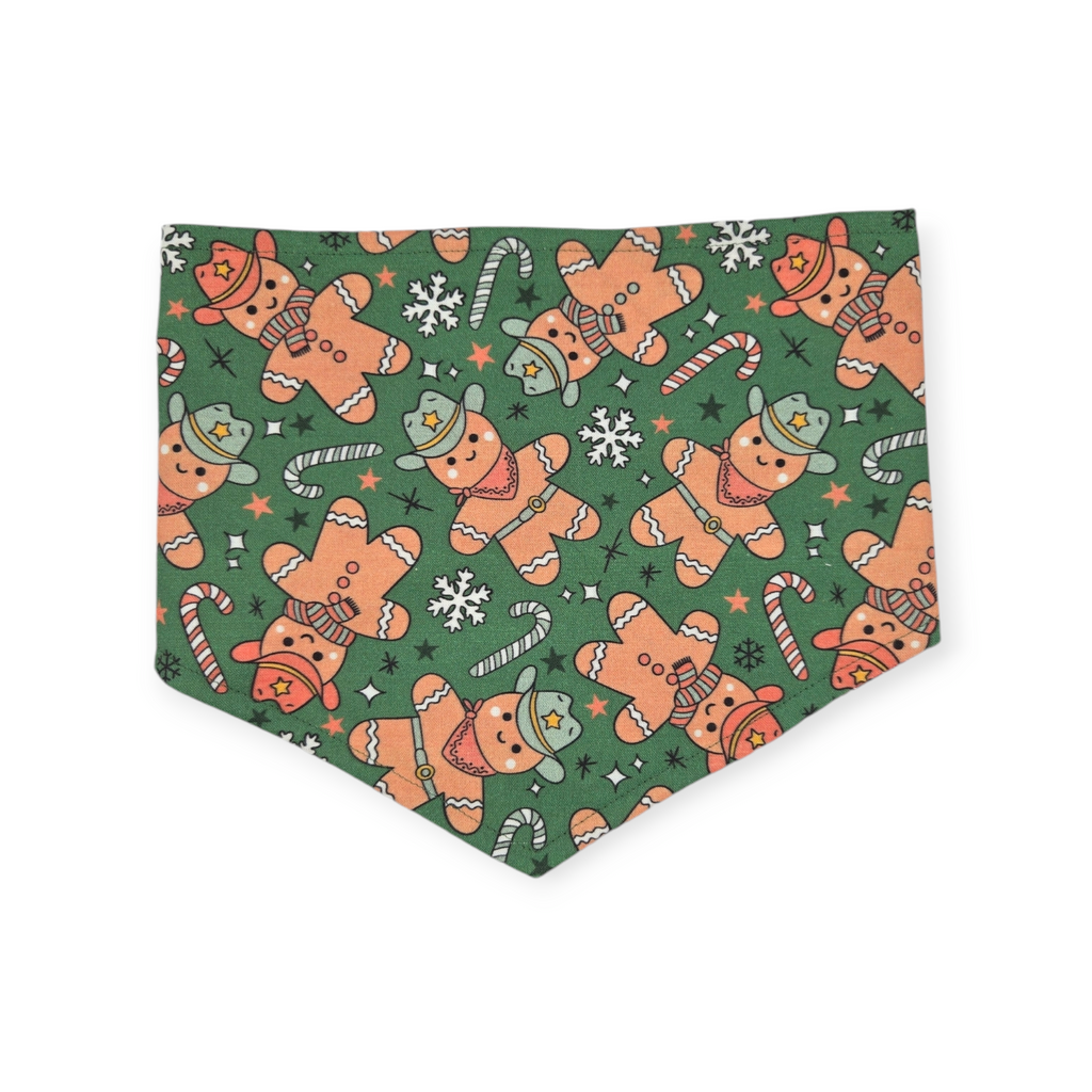 Cowboy Christmas/Glittery Christmas Plaid Tie-on Bandana (Medium)
