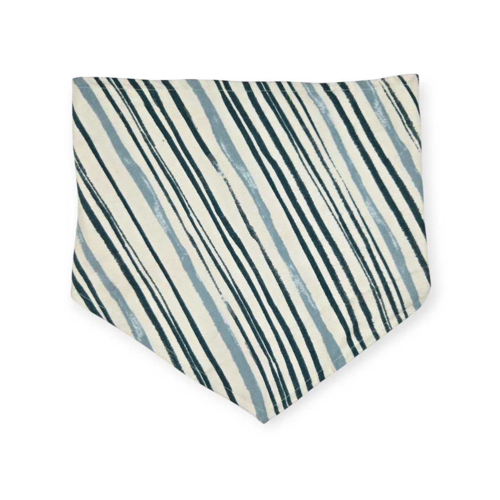 Snack Cake Trees/Green Stripes Reversible Tie-on Bandana (Large)