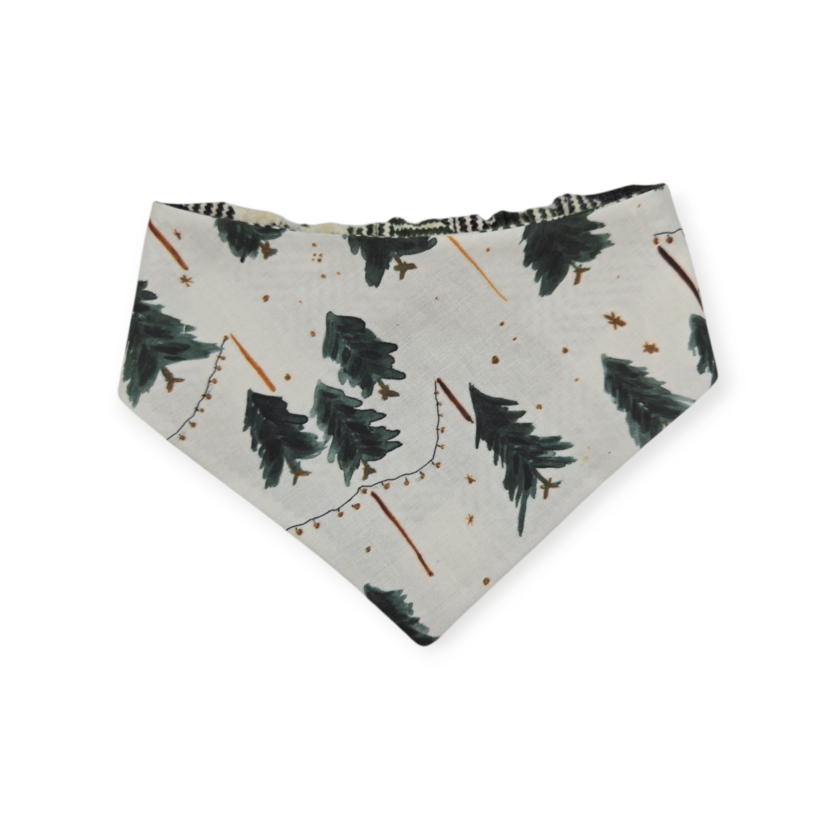 Christmas Tree Farm/Evergreen Plaid Slip-on Scrunchie Bandana (Medium)