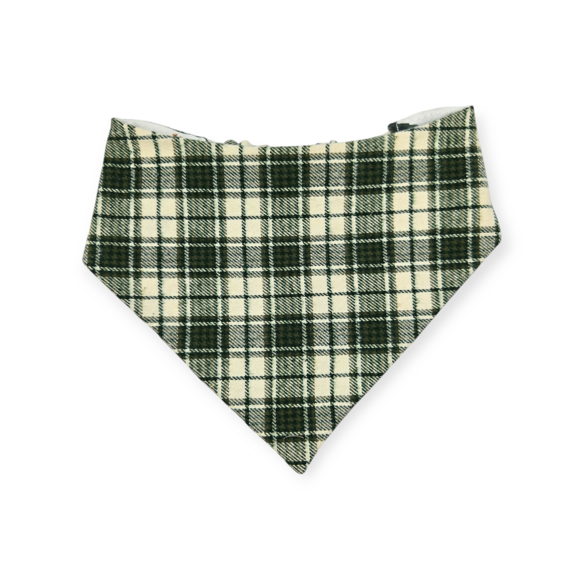 Christmas Tree Farm/Green Plaid Reversible Slip-on Scrunchie Bandana (Large)