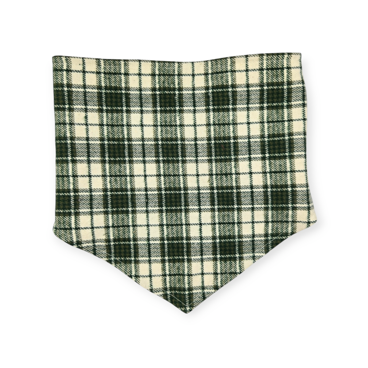 Christmas Tree Farm/Green Plaid Reversible Tie-on Bandana (Large)