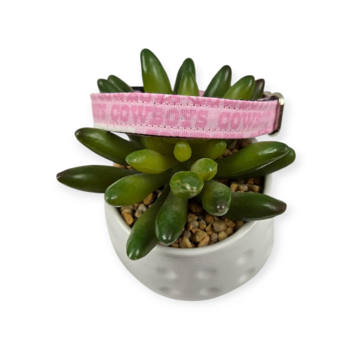 Cowboys on Pink Dog collar (X-Small)