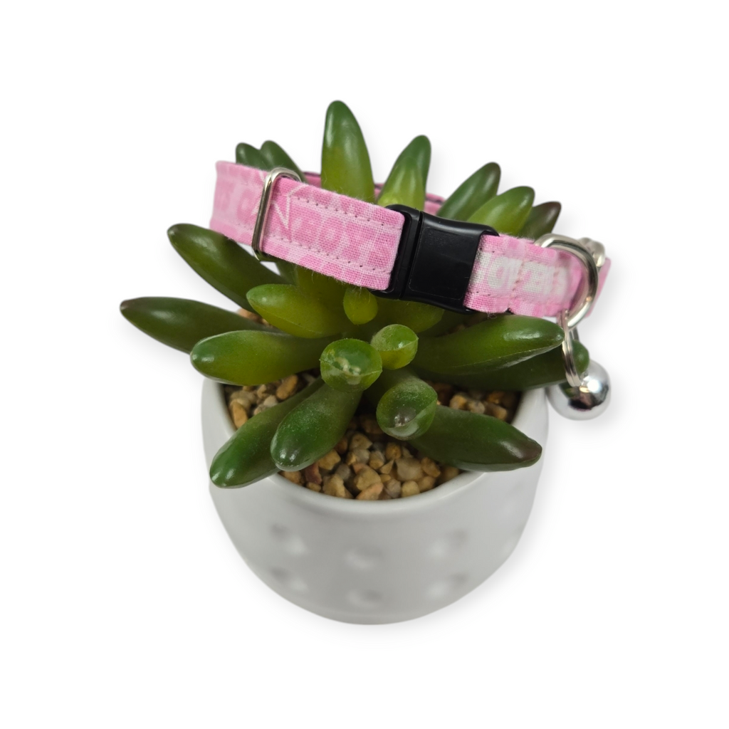 Cowboys on Pink Kitty Collar (X-Small)