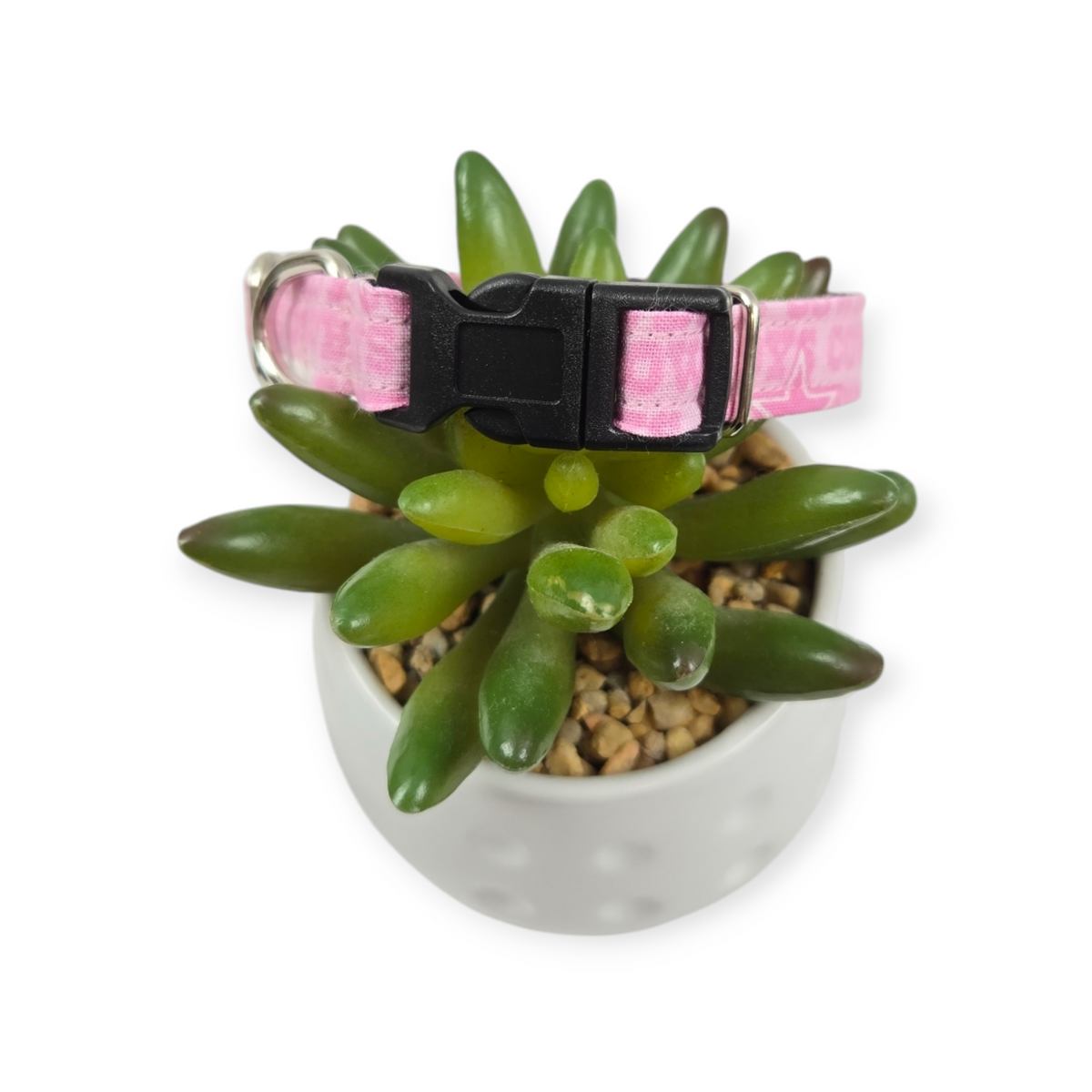 Cowboys on Pink Dog collar (X-Small)