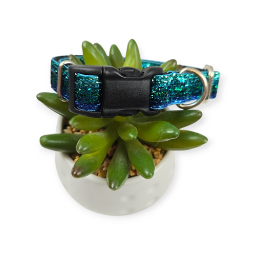 Blue Ombre Glitter dog collar (Small)