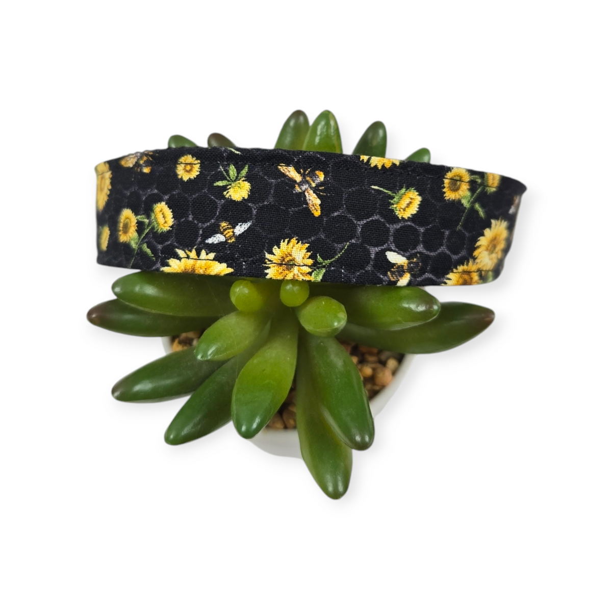 Sunflowers & Bees Dog Collar (Large)
