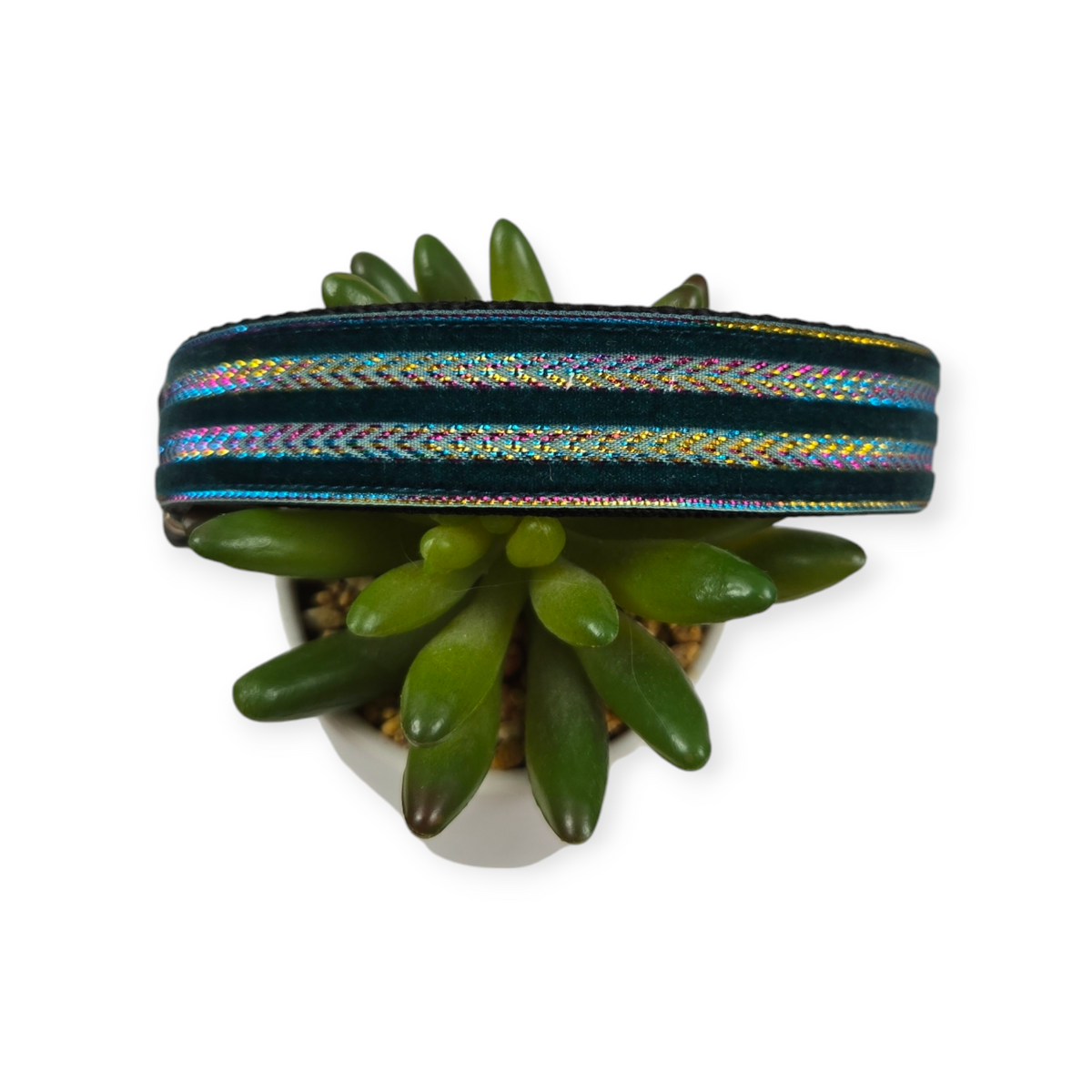 Evergreen Velvet Dog Collar (Large)