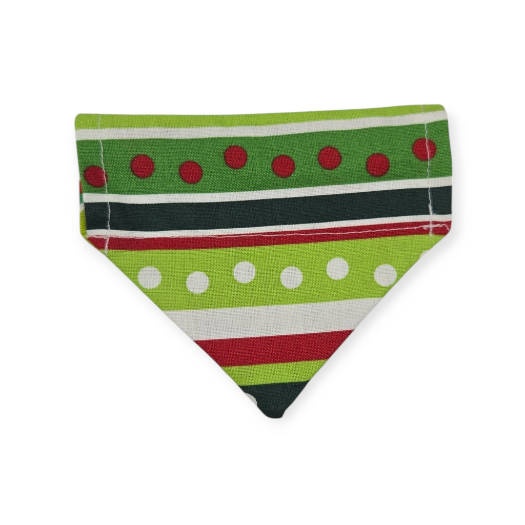 Grouchy Count Down/Christmas Stripes Reversible Slide-on Bandana (XX-Small)