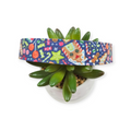 Gingerbread Houses on Dark Blue Dog Collar (Large)