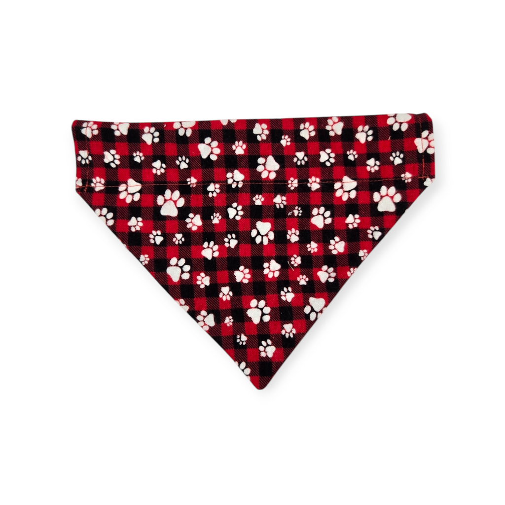 Grouchy/Buffalo Plaid Reversible Slide-on Bandana (Small)