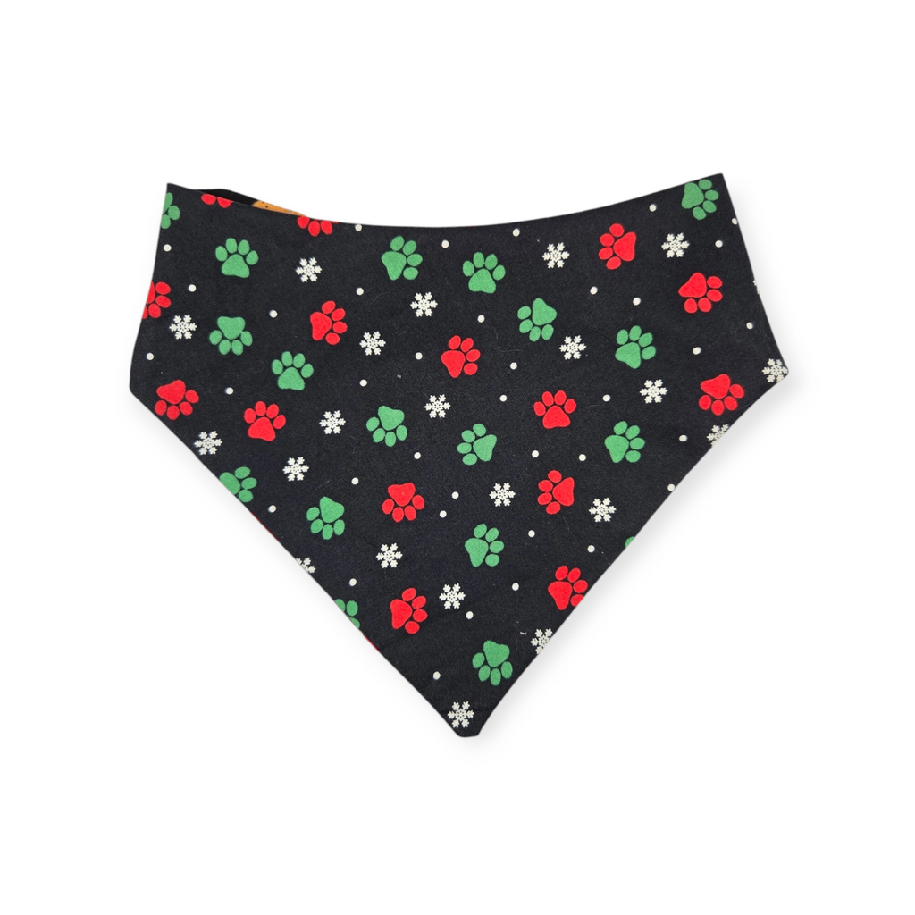 Grouchy/Christmas Paws Reversible Slip-on Scrunchie Bandana (Large)