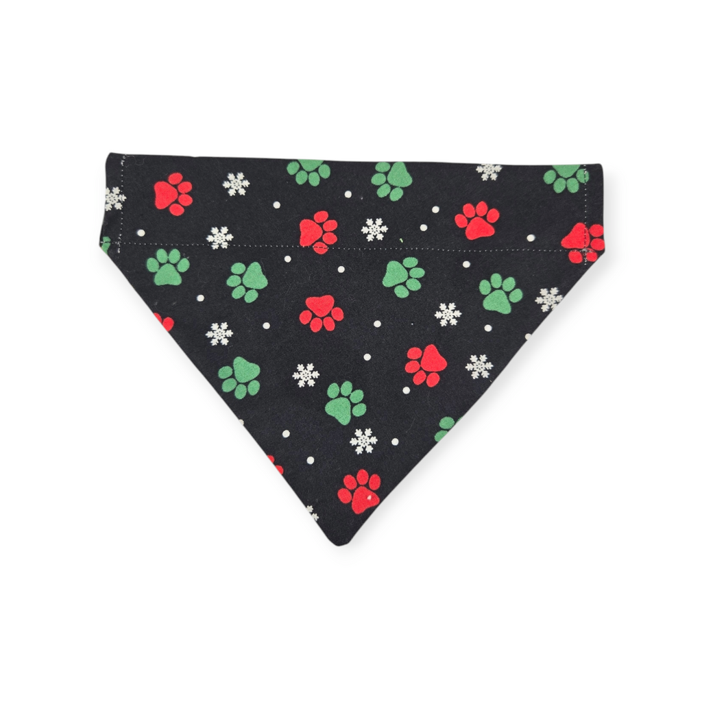 Grouchy/Christmas Paws Reversible Slide-on Bandana (Small)
