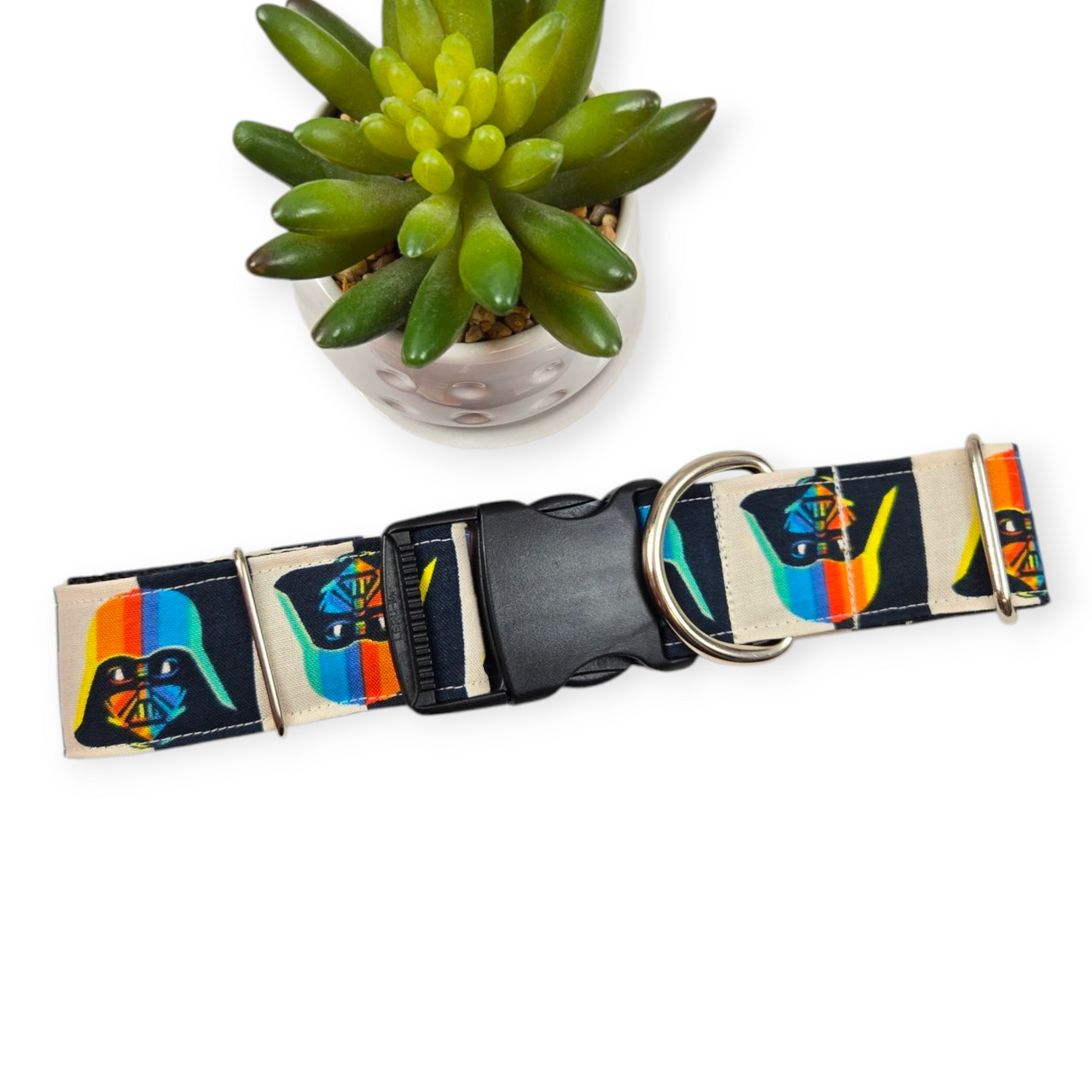 Retro Vader Dog Collar (Medium, 1.5" wide)