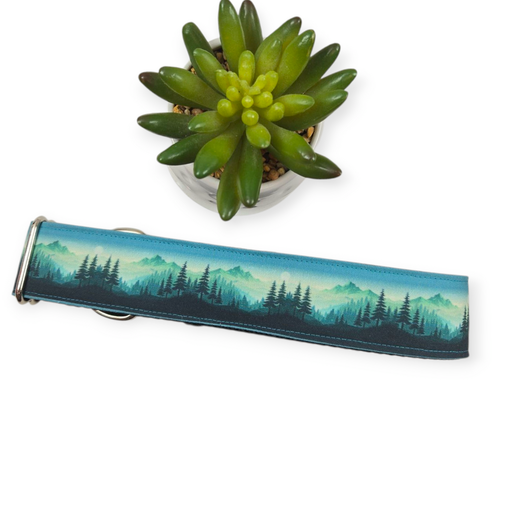 Mountain Forest Dog Collar (X-Large, 1.5" wide)