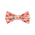Mini Poppies on White Bowtie - 4"