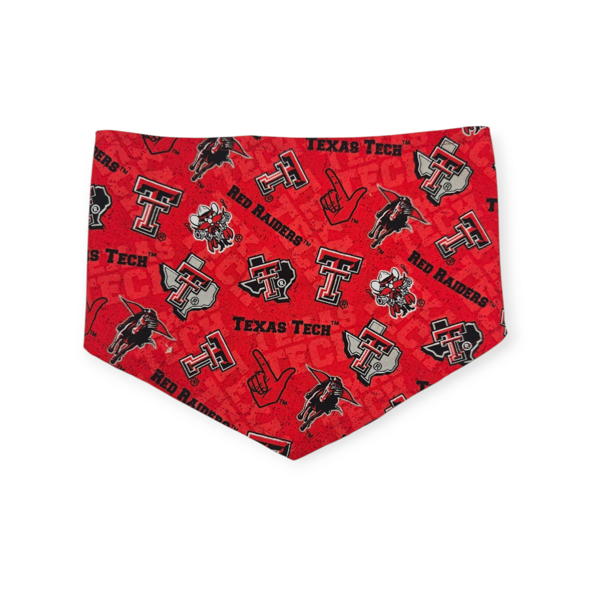 Raiders/Paws on Buffalo Plaid Reversible Tie-on Bandana (Medium)