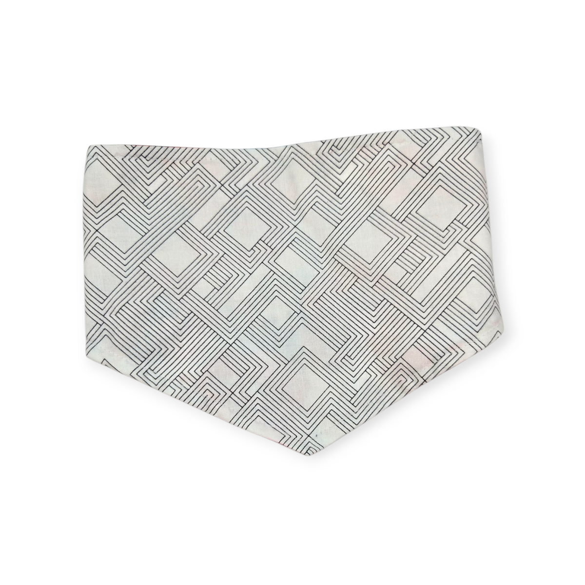Watercolor Poppy/Linework Reversible Tie-on Bandana (Small)