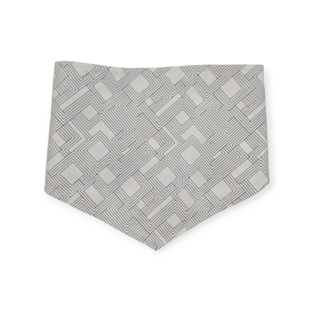 Watercolor Poppy/Linework Reversible Tie-on Bandana (Medium)