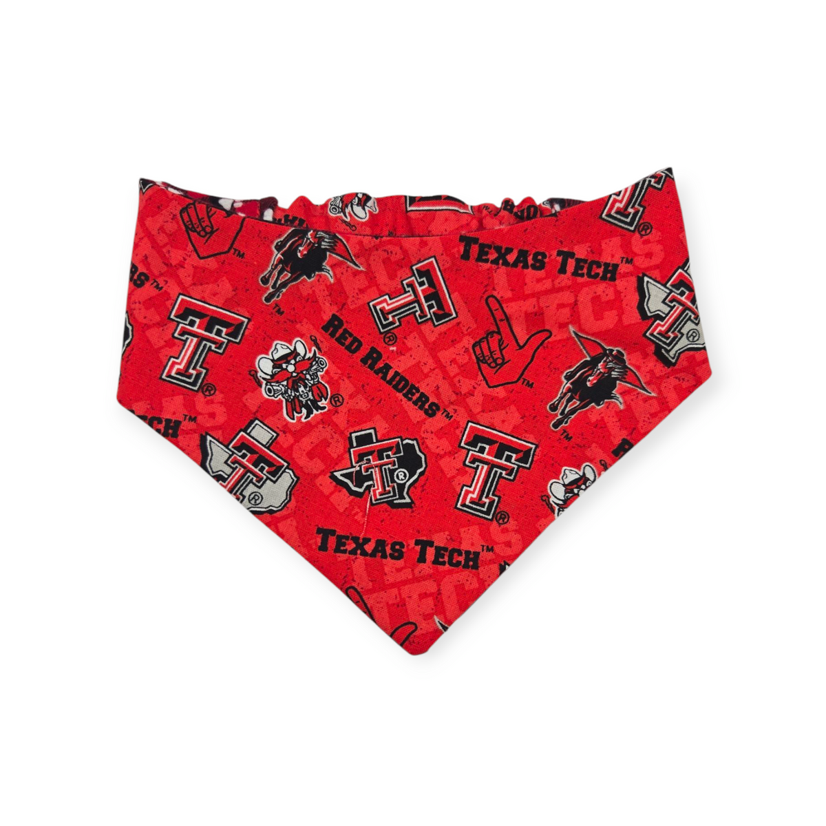 Raiders/Paws on Buffalo Plaid Reversible Slip-on Scrunchie Bandana (X-Small/Small)