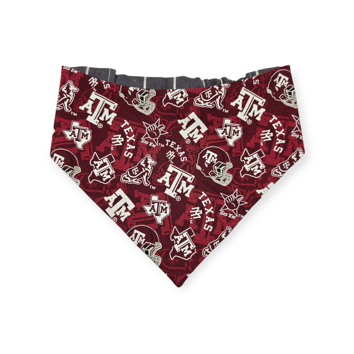 A&M/ Charcoal Plaid Slip-on Scrunchie Bandana (Medium/Large)