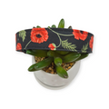Poppies and Bees on Dark Dog Collar (Large)