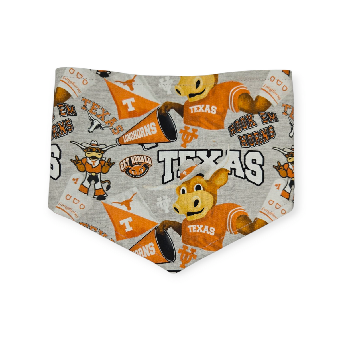 UT Mascot/Rust Orange Paisley Reversible Tie-on Bandana (Small)