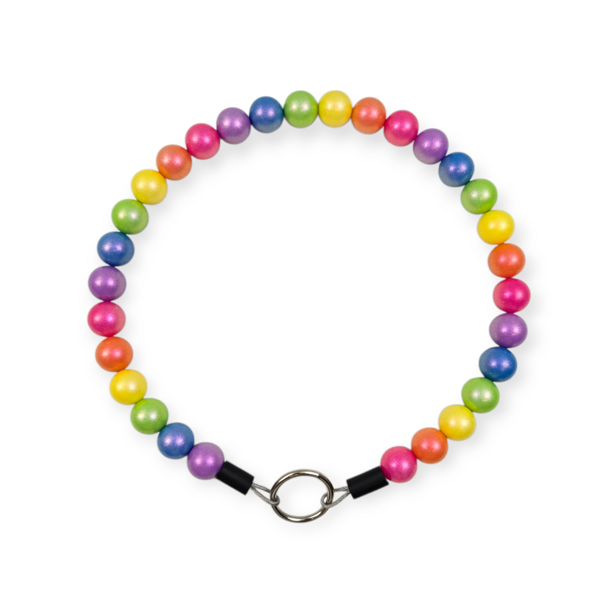 Shimmer Rainbow Beaded Collar - 19"
