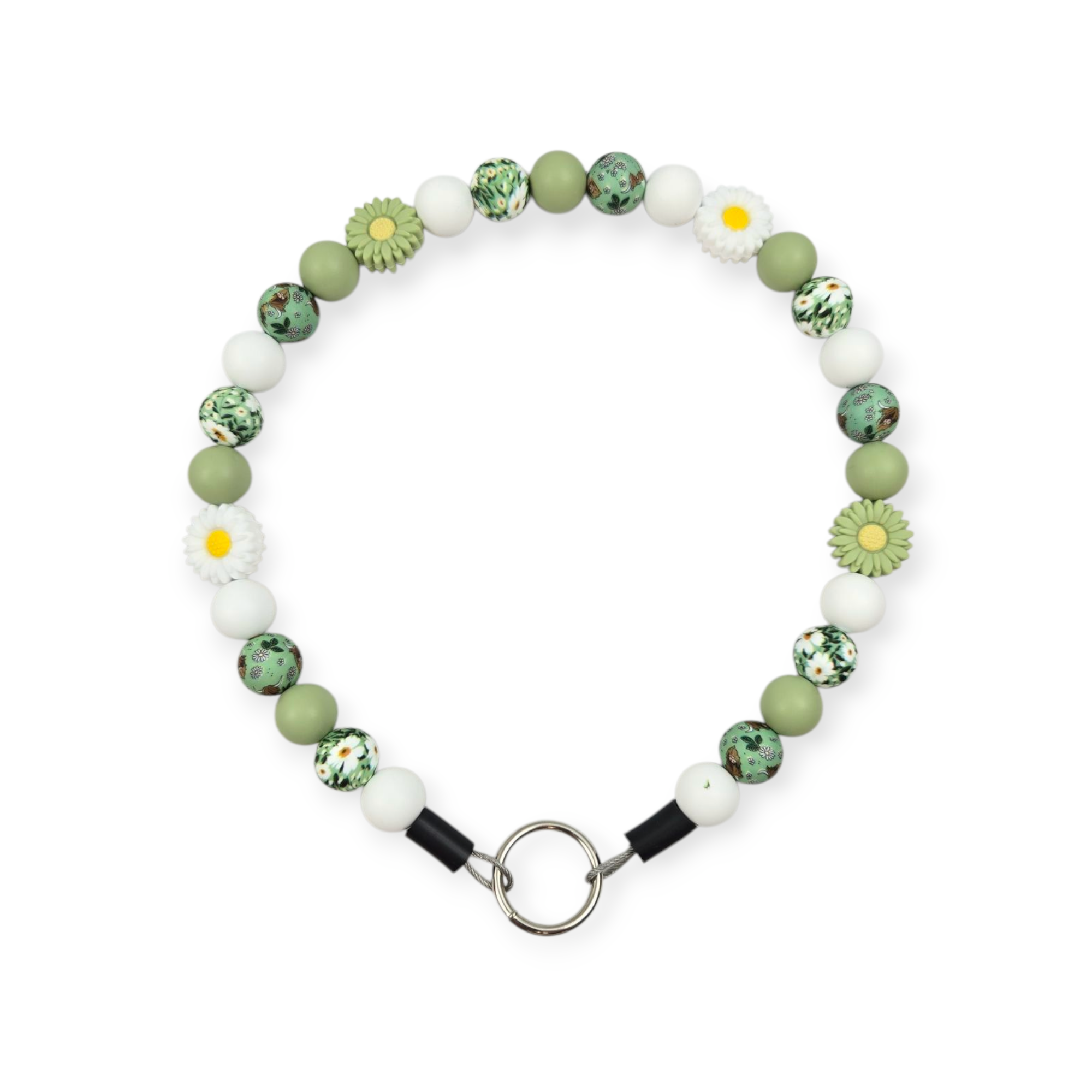 Daisy & Highland Cows Beaded Collar - 19"