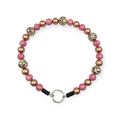 Shimmer Mauve & Gold Beaded Collar - 19"