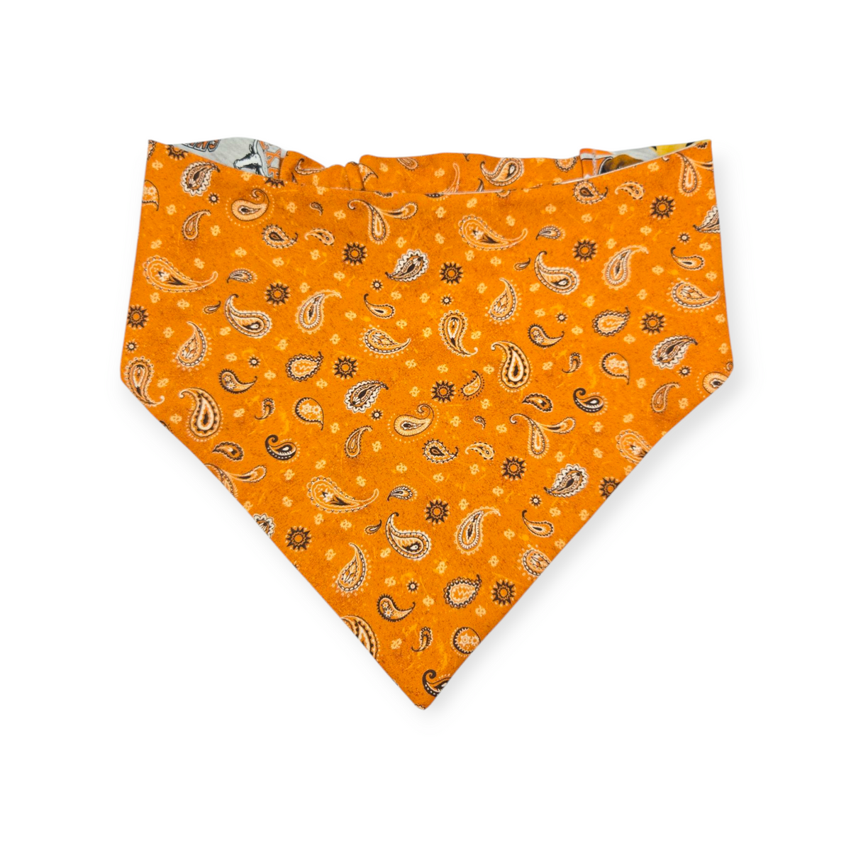 UT Mascot/Rust Orange Paisley Slip-on Scrunchie Bandana (Large/X-Large)