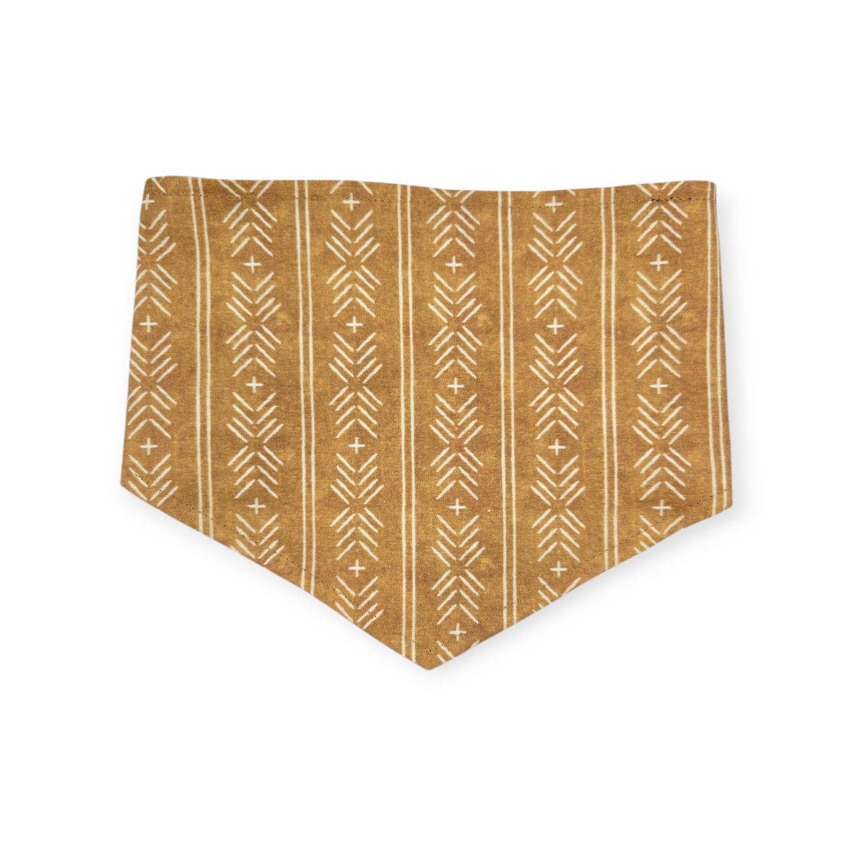 Bobcats /Mustard Mudcloth Reversible Tie-on Bandana (Medium)