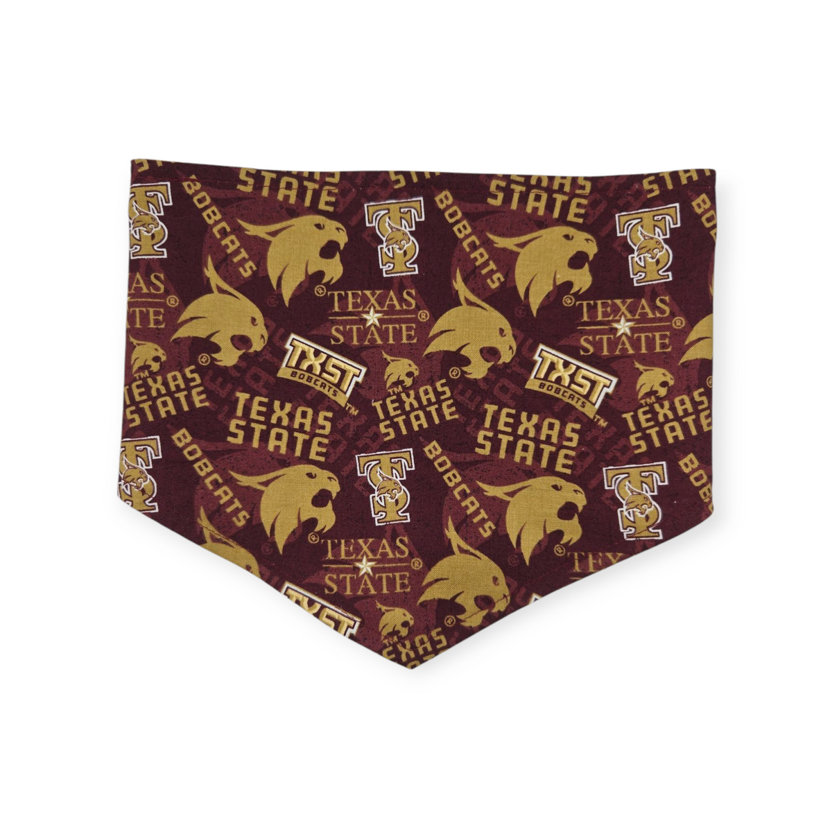 Bobcats /Mustard Mudcloth Reversible Tie-on Bandana (Medium)