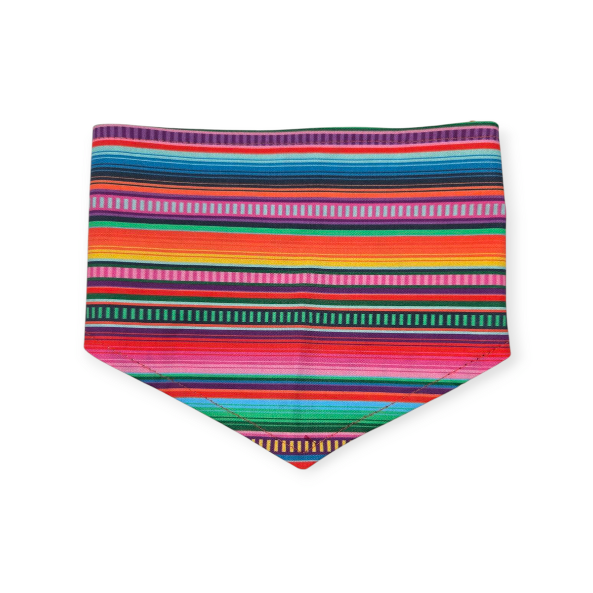 Dog Otomi/Serape Stripe Reversible Tie-on Bandana (Small)