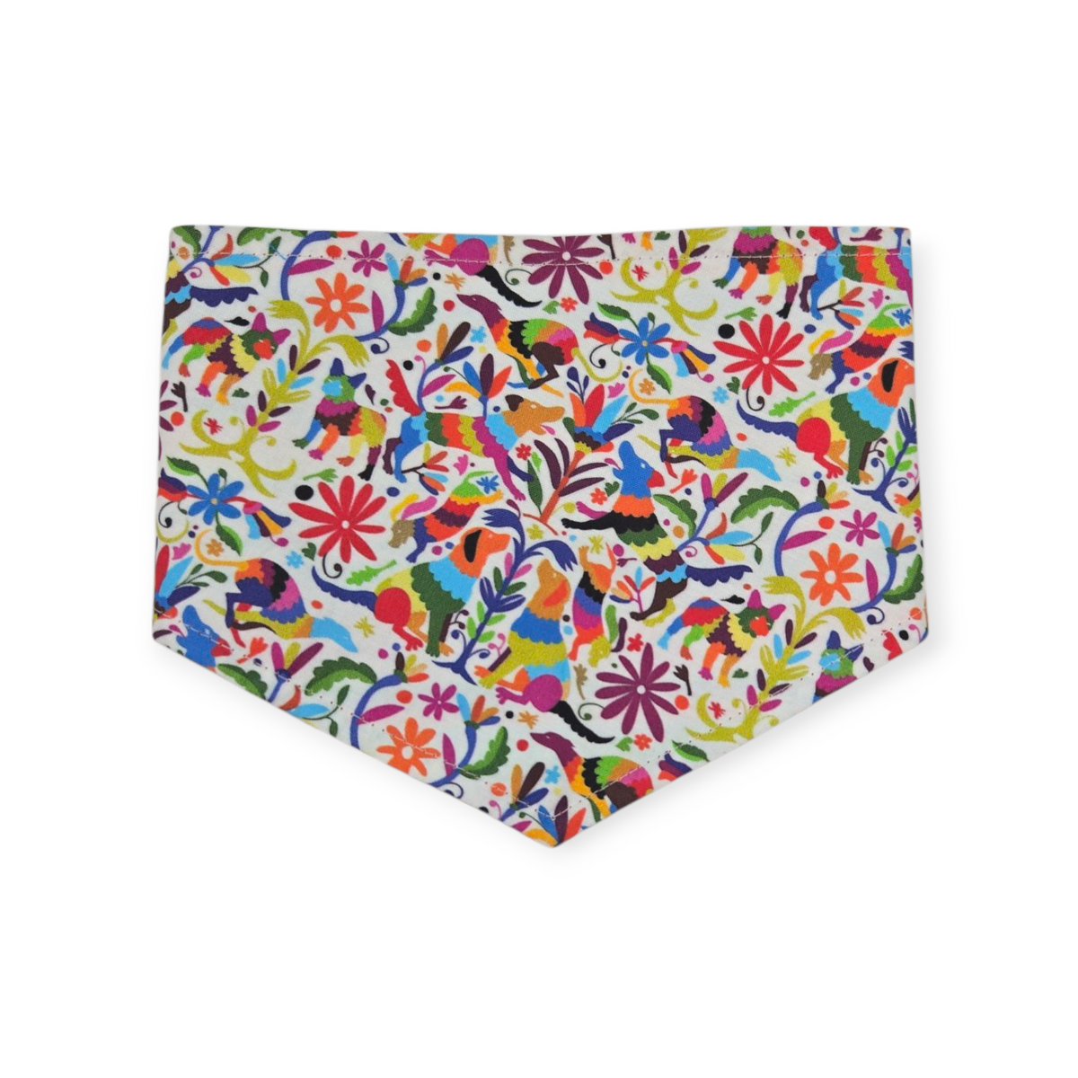 Dog Otomi/Serape Stripe Reversible Tie-on Bandana (Small)