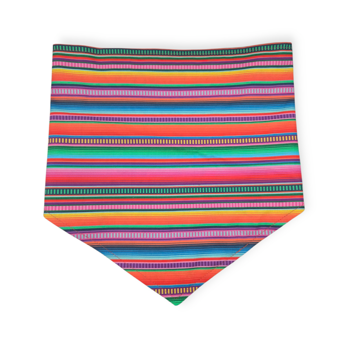Dog Otomi/Serape Stripe Reversible Tie-on Bandana (X-Large)
