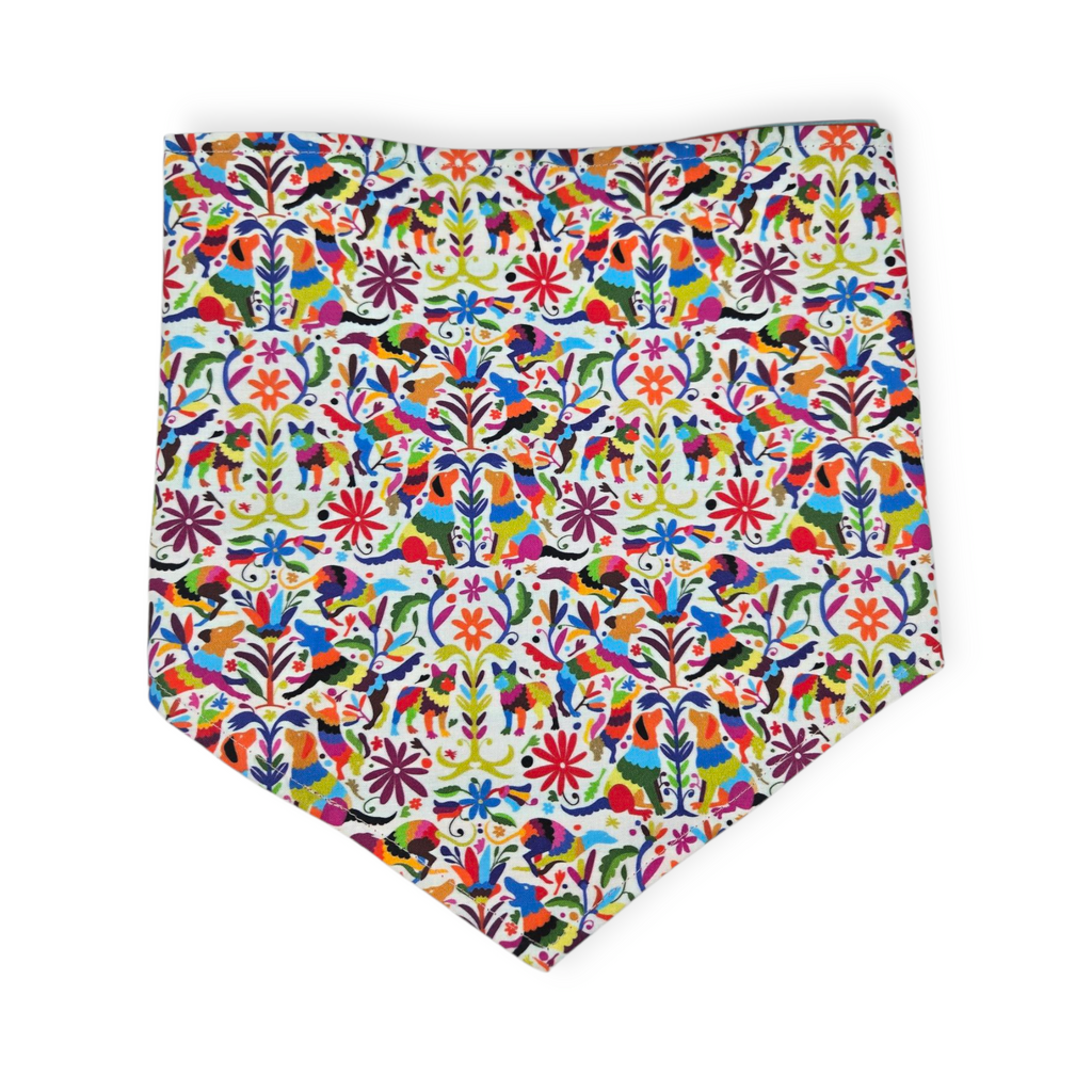 Dog Otomi/Serape Stripe Reversible Tie-on Bandana (X-Large)